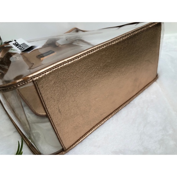 Like Dreams Transparent Polyurethane Tote Bag With Clutch - Picture 6 of 11